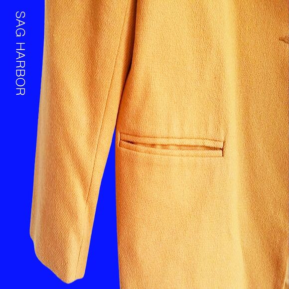 SAG HARBOR Minimalist Lapel One-Button 100% Pure Wool Jacket 16 - Picture 4 of 12